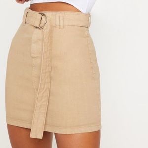 PrettyLittleThing Tan Skirt